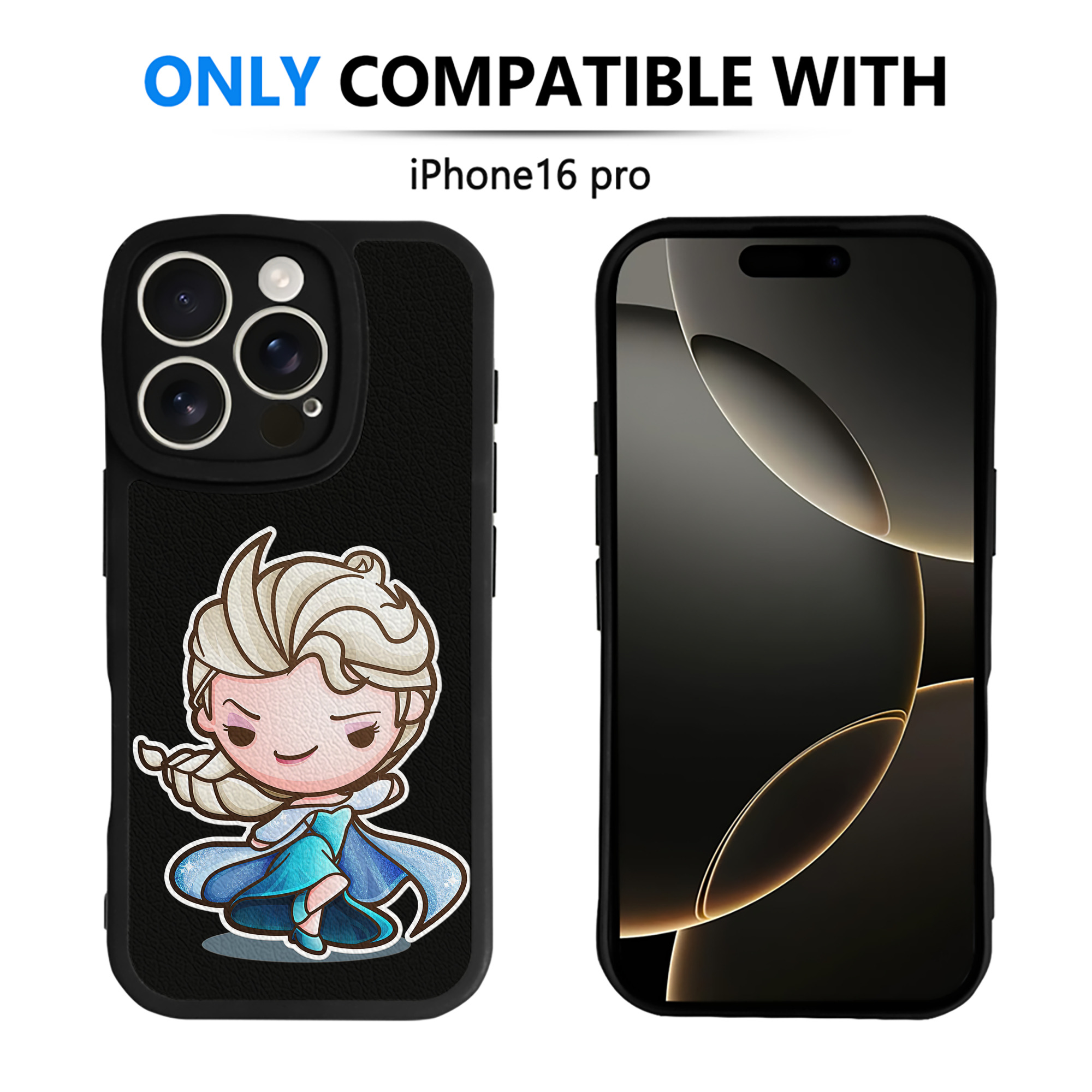 （画像用） アナと雪の女王 アンナ エルサ Frozen Anna Elsa 【iPhone 16シリーズ対応】シリコンスマホケース（レザー調） 材質：シリコン